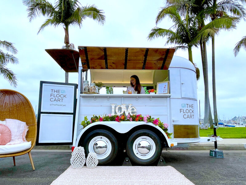 The Flock Cart, perfect for an outdoor mobile bar